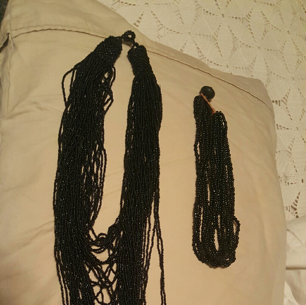 Two anthropologie beaded necklaces